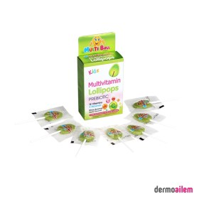 Resim Multiball Kids Multivitamin ve Prebiyotik 7'li Lolipop 