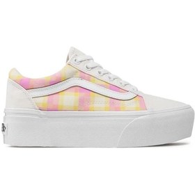 Resim Vans Ua Old Skool Stackform Kadın Günlük Ayakkabı Vn0a7q5mgbx1 Beyaz 