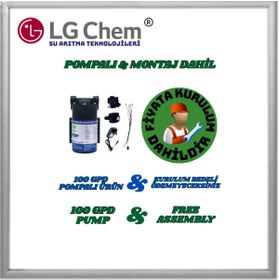 Resim LG Chem Platinum 12 Litre 14 Aşama 7 Filitre Pompalı Su Arıtma Cihazı.90 Gpd Nano Membran 