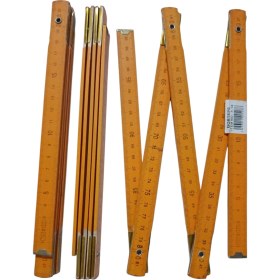 Resim Bortepe Tahta Ağaç Kırma Metre, Katlanır Metre , Marangoz Metresi 1 Metre 