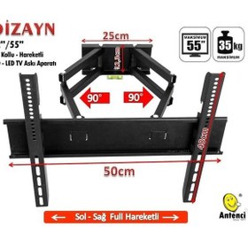 Resim Dizayn 39" Çift Kollu Hareketli Lcd Led Tv Askı Aparatı 