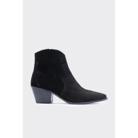 Resim Shoemark Glam Siyah Süet Deri Western Kadın Bot 