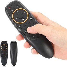 Resim Socobeta Sesli Uzaktan Kumanda 2.4G Air Mouse Mini Kablosuz Klavye Jiroskop ile TV Kutusu PC TV için Siyah (Siyah) 