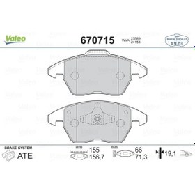 Resim VALEO 670715 Fren Balatasi On (Peugeot: 307 2.0 Hdi 135 Fap 10/03-) 1609987980 425344 (WA572972) 