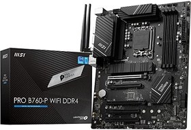 Resim MSI PRO B760-P WIFI DDR4 Intel B760 Soket 1700 DDR4 5333(OC) MHz ATX Gaming (Oyuncu) Anakart 