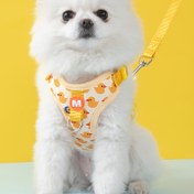 Resim 1 adet Karikatür Ördek Evcil Hayvan Kama + 150cm Tasma - Küçük Köpek Rahat Seyahat Seti, Oyuncağa Uygun Ördek Tasarımı, Elde Yıkanabilir, Evcil Hayvan Ekipmanı | Eğlenceli Evcil Hayvan Aksesuarları | Ayarlanabilir Askı, Köpek Tasma, Pil Olmadan 