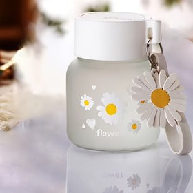 Resim 1/2 Adet Papatya Parti Cam İçecek Bardağı, Kahve Paket Servis Bardağı, Yüksek Kaliteli Buzlu Cam Taşınabilir Mini Su Şişesi, Doğum Günü Noel Partileri için Yeniden Kullanılabilir, Cadılar Bayramı & Noel Etkinlikleri ve Parti Malzemeleri Cadılar Bayramı & Noel 