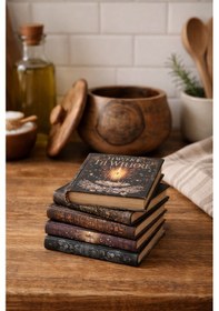 Resim Doğal Ceviz Ağacından Büyük Boy Kapaklı Kavanoz/18/17 Cm Ahşap 