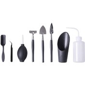 Resim 8 Parça Bahçe Bitki Dikim Aracı Seti Mini Tırmık, Kürek, Cımbız, Bonsai, Sukulent Nakil Miniatür Peri Mini Bitki Dikim El Aletleri Ev Ofisi İçin 