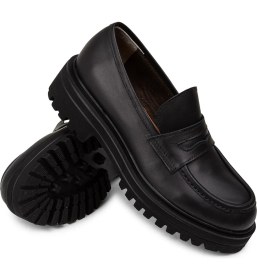 Resim Deery Deri Siyah Kadın Loafer Ayakkabı - 01903ZSYHE01 