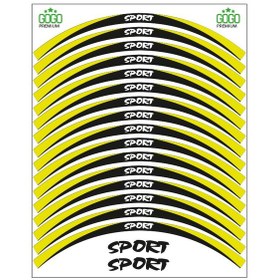 Resim Sevenkardeşler Sarı Siyah Sport Reflektörlü Jant Şeridi 
