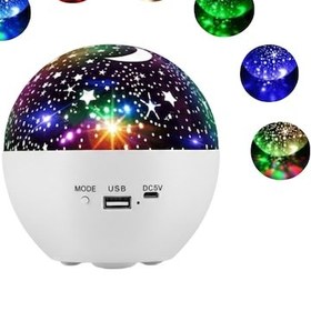 Resim Müzikli Yıldız Yansıtmalı Dekoratif Gece Lambası Renkli 