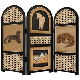 Resim Suntek Mini Katlanır Paravan Sanatları Feng Shui Oturma Odası 30cmx25cm 