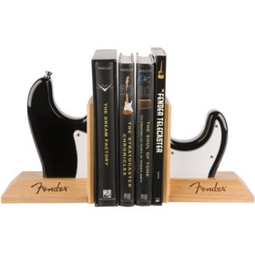 Resim Fender Strat Body Bookends Kitap Tutucu 