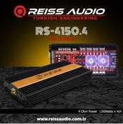 Resim Reiss RS-4150.4 AB 4KANAL EFSANE SERİ OTO AMFİ ANFİ 4CH-4 OHM 150W-RMS -RMS 2 ohm 4CH×200W 