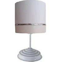 Resim Onay Krem Beyaz Kumaş Kaplama 2.li Set Yatak Odası Genç ve Çocuk Odası Avize ve Abajur Seti 