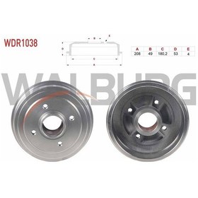 Resim Walburg-wdr1038 - Fren Kampanası Arka 4 Delık Renault 21 1.7 19 