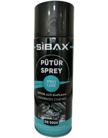 Resim Sibax Gövde Altı Koruma Darbe Koruyucu Pütür Sprey Siyah 400 Ml 