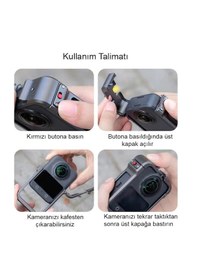 Resim Teknoroket Djı Osmo 360 Uyumlu Metal Çerçeve Cage Alüminyum Alaşım Koruyucu Kafes Gümüş 