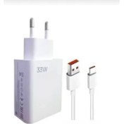 Resim Xiaomi Samsung Uyumlu Type-C 33W Şarj Aleti Saniyeli 3,0 USB 33WAT Turbo 