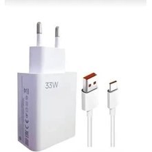 Resim Xiaomi Samsung Uyumlu Type-C 33W Şarj Aleti Saniyeli 3,0 USB 33WAT Turbo 