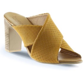 Resim Bueno Shoes Sarı Deri Kadın Topuklu Terlik 01wn4303 
