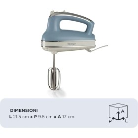 Resim El Mikseri Mavi 1548/05-450 Watt, 5 Hız, Çırpma ve Yoğurma Başlıkları, Turbo Fonksiyonu 