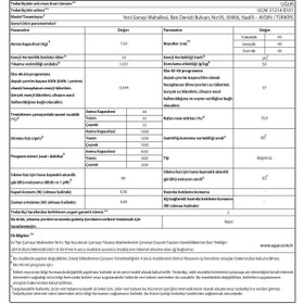 Resim Uğur UCM 31214 B 101 1350 Devir 12 KG Çamaşır Makinesi 