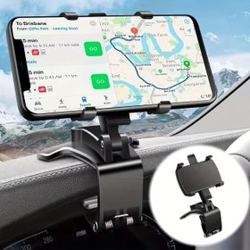 Resim Çok Açılı Dönebilen Akıllı Telefon Tutucu ABS Malzeme ile - Evrensel Araba, Kamyon ve Van Tutucu Navigasyon ve Eller Serbest Kullanım için, Çok Yönlü Montaj Seçeneği, Kamyon Montajı | Modern Montaj | Dayanıklı Montaj 