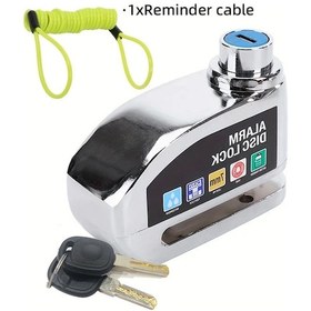 Resim Motion003 Elektrokaplama Portatif Alarmlı Bisiklet Disk Fren Kilidi Metal Kasa 7mm Kilit Pimi 