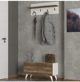 Resim Dekorister Lores Portmanto Beyaz-Ceviz 