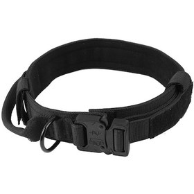 Resim Köpek Eğitim Tasması Profesyonel Naylon Dokuma Boyun Koruması Ayarlanabilir Evcil Hayvan Tasması Orta Büyük Köpekler İçin Siyah Xl 