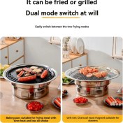 Resim Ipoearthu 13 Inç Kore Barbekü Izgarası Çok Işlevli Kömürlü Barbekü Izgarası Taşınabilir Kömür Sobası Kamp Piknik Iç Mekan Için (Yurt Dışından) 