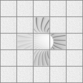 Resim Gök Panel 60 x 60 LED Panel Aydınlatma Desenli 3x3 5'li Grup Özel Seri 46511449SA 