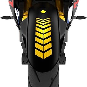 Resim 2 Adet Sport Motosiklet Çamurluk Yaldızlı Gold Kask Sticker 