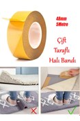 Resim NUBLADO Kilim Paspas Halı Bant 48 mm X 5 Mt Kaymaz Çift Taraflı Yapışkan Toplanma Önleyici Sabitleme Bandı. 