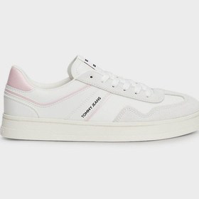 Resim Tommy Jeans Bayan Ayakkabı En0en02612 Th2 Beyaz-pembe Beyaz-pembe Beyaz - Pembe 