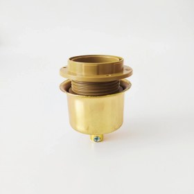 Resim Retro Vitrini Dekoratif E27 Metal Yarım Lale Abajur-Avize Duyu Gold Renk. 