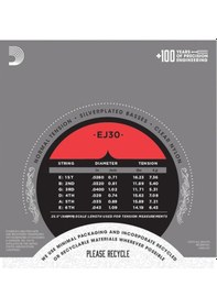 Resim D'addario Ej30 Klasik Gitar Tel Seti 4/4 . Rectıfıed Clear Nylon 