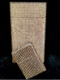 Resim NESGIFT Parlak Gold Taş Kaplama Slim (İNCE) Uzun Sigara Kutusu Ve Zippo Çakmak Seti 