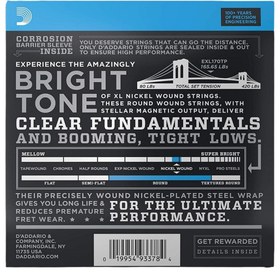 Resim D'Addario EXL170TP XL Nickel 4 Telli Bas Gitar Teli - Regular Light (45-100) (2'li Paket) 