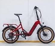 Resim COASTER 20 Jant Katlanır (FAT Bike) - 7 Vites Elektrikli Bisiklet Kırmızı-Siyah Loop