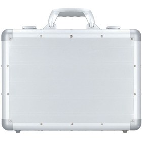 Resim 45 cm Laptop Gözlü Evrak Çantası, Alüminyum, Organizerli, Gümüş 
