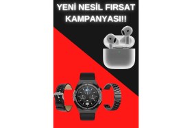 Resim Store Mania Ieg™ Akıllı Saat ve Kulaklık Seti Bildirim Görme Arama Cevaplama Anc Özelliği 