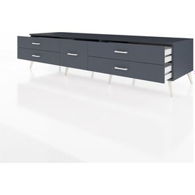 Resim Kronos Tv Ünitesi 5 Çekmeceli 220x59x51 Antrasit-aytaşı/antrasit Aytası/antrasıt - Antrasıt 
