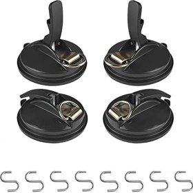 Resim Spibicyy Adet Ağır Hizmet Tipi Vantuz Çapa Güçlü Vantuz Araba Tentelerini Sabitlemek Kancalı, Cam/fayans Üzerinde Yumuşatma (Yurt Dışından) 