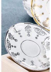 Resim Acar Aries 6 Lı Kahve Fincan Takımı Gold Silver Altın - Gümüş 