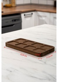 Resim Mienda Home 8 Bölmeli Ahşap Baharatlık Standı Ahşap 