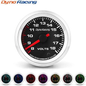 Resim Renkli Arka Plan Işıklı 2'' 52mm Araç Modifiye Voltmetresi 12v İşaretli Tip Araç Metre 8 18v 1555 