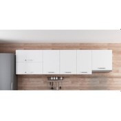 Resim Minar 285 Cm Mutfak Dolabı Beyaz 285-B4-Üst Modül Beyaz 